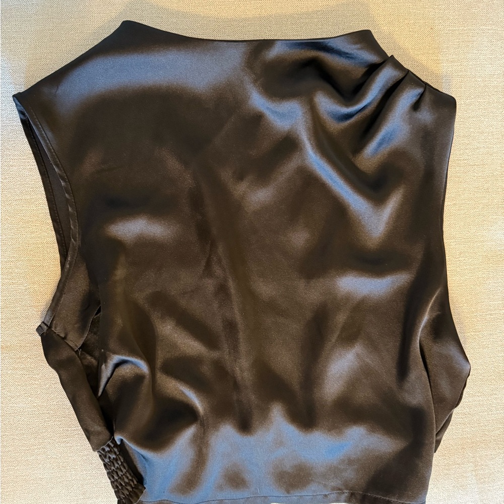 Sincerely Jules Black Satin Blouse